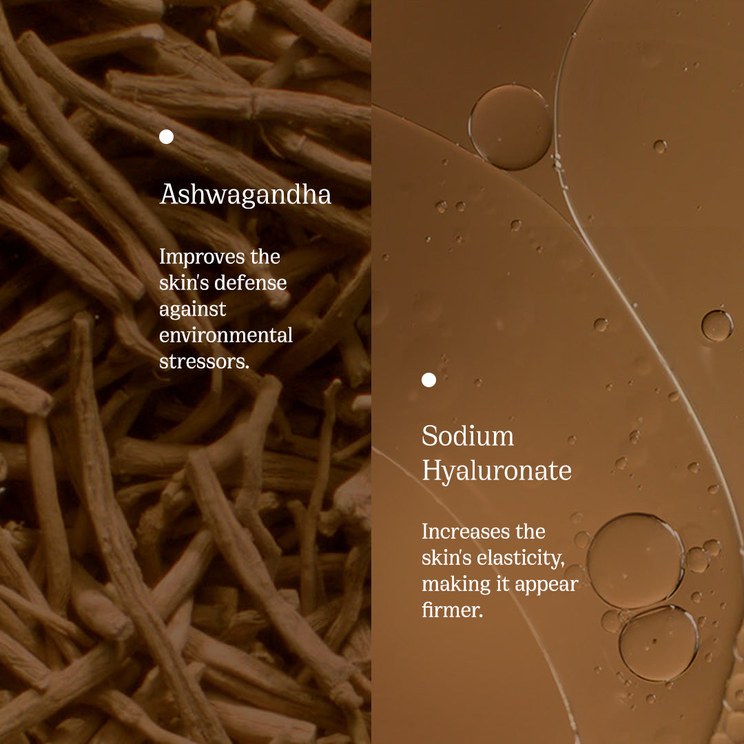 Key ingredients of Ashwagandha Bounce hydrating moisturizer #size_all