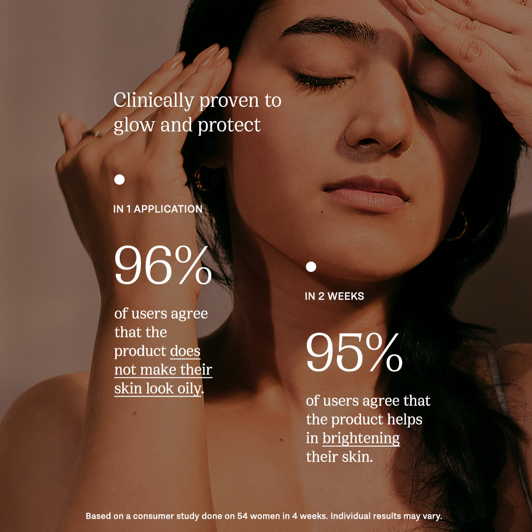 Clinically proven results for Licorice Beam clear sunscreen gel