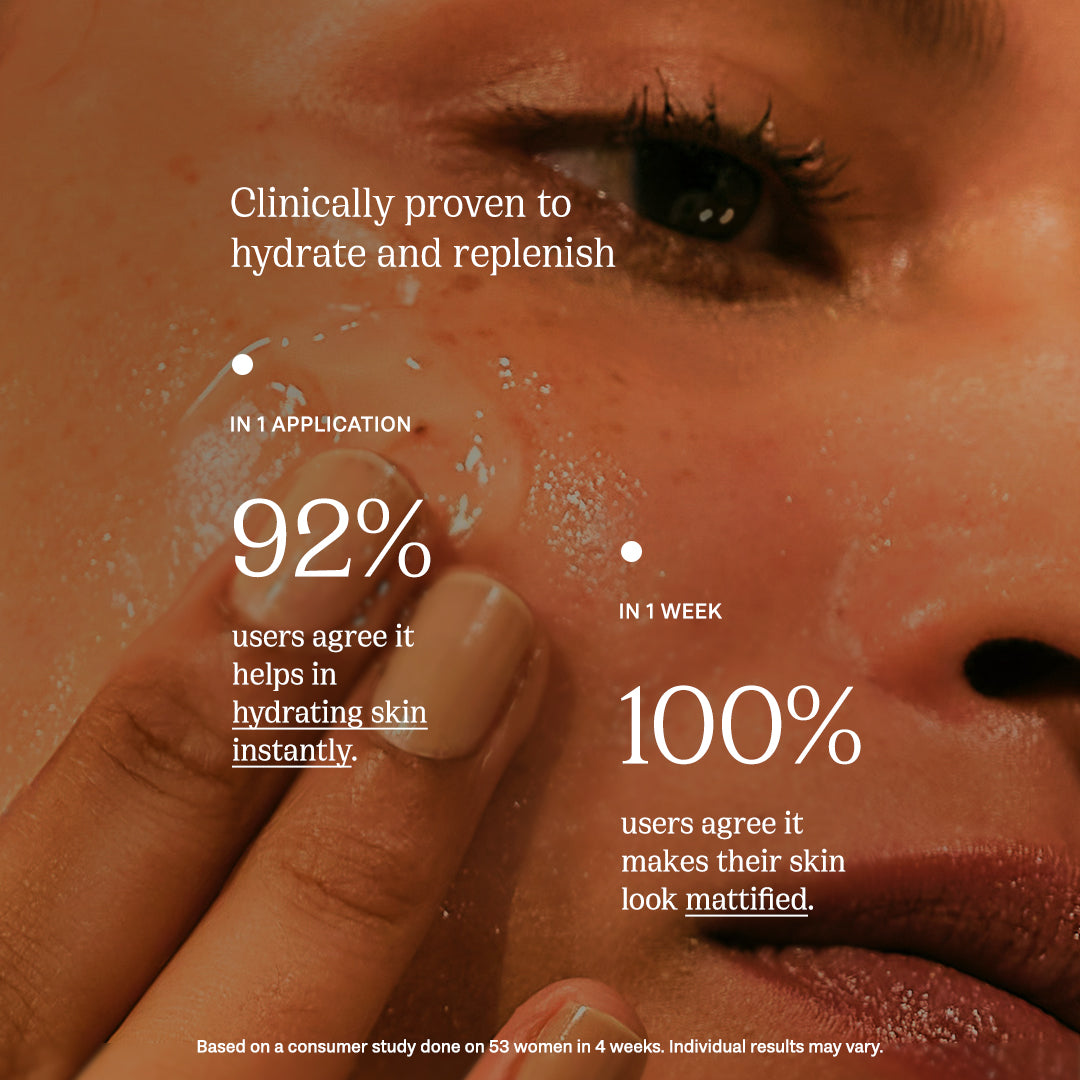 Clinically proven results for cucumber gel moisturiser 